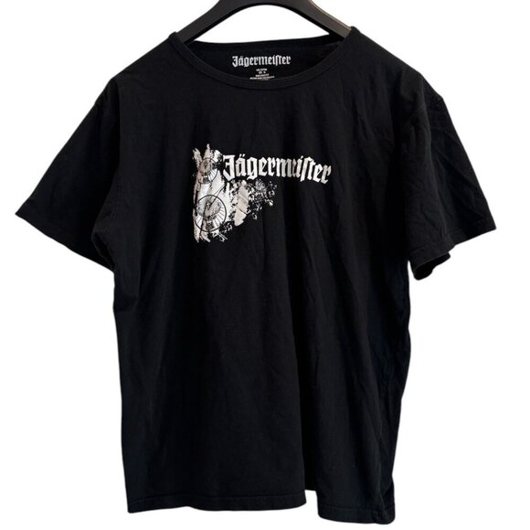 Jägermeister‎ Black Graphic Tee XL 🍻 Bar Vibe Streetwear Shirt - Picture 1 of 4